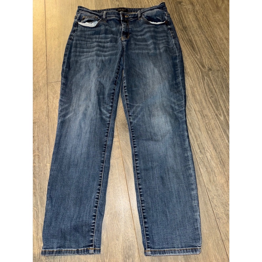 Judy Blue Boyfriend Fit Medium Wash Straight Leg Stretch Denim Jeans 13/31